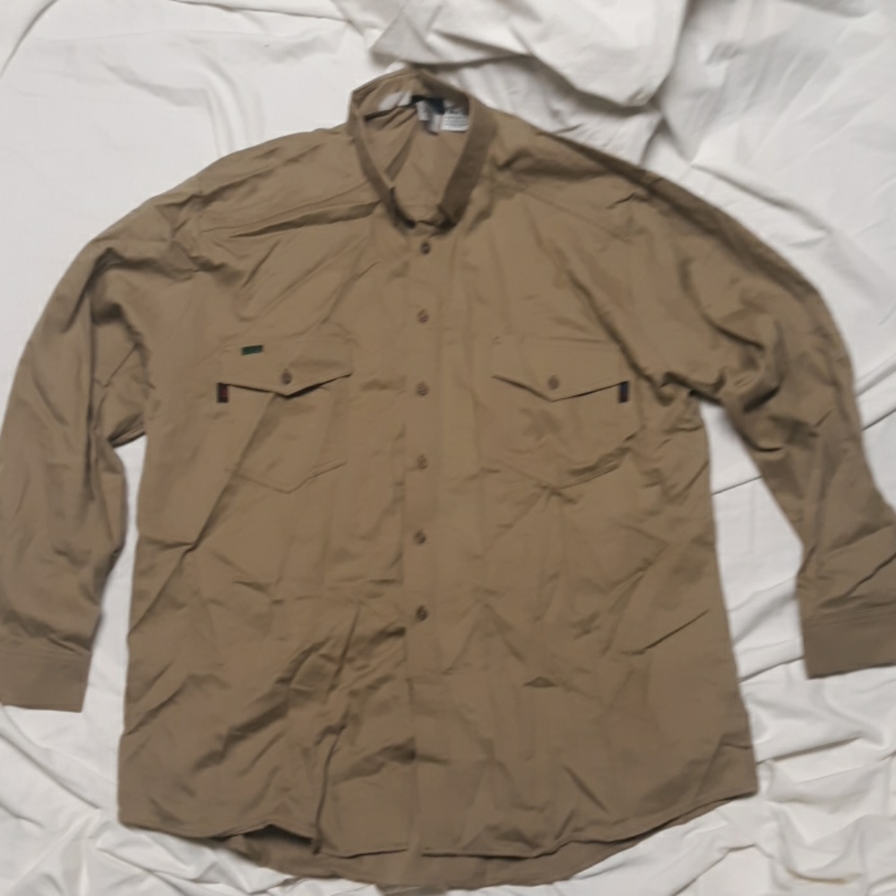 NEW without Tags Workrite FR HRC2 LS Shirt Khaki